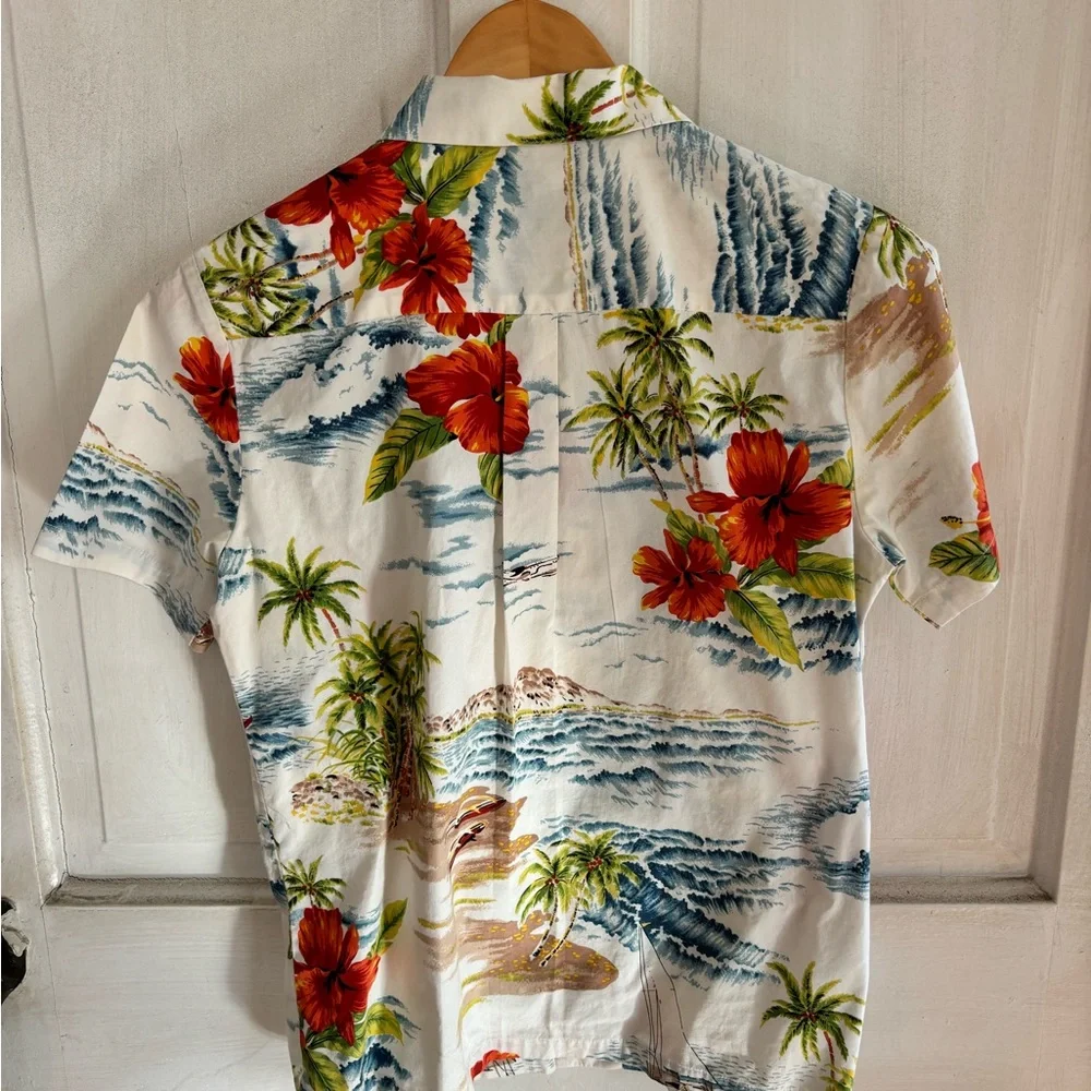 TORI RICHARD UNIFORMS WOMEN'S SMALL EUC HAWAIIAN SHIRT COTTON - Picture 2 of 5